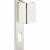 Ensemble de poignées, porte d'entrée, palière Picardie trou de cylindre, carré 7mm, entr'axes 195mm, couleur champagne - THIRARD