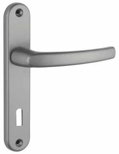 Ensemble de poignées pour porte de chambre Sultane trou de clé, carré 7mm, entr'axes 165mm, argent - THIRARD