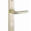 Ensemble de poignées pour porte intérieure Picardie trou de clé, carré 8mm, entr'axes 195mm, couleur champagne - THIRARD