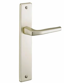 Ensemble de poignées pour porte intérieure Picardie sans trou, carré 7mm, entr'axes 195mm, couleur champagne - THIRARD