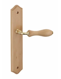 Ensemble de poignées pour porte intérieure Themis sans trou, carré 7mm, entr'axes 195mm, bois brut - THIRARD
