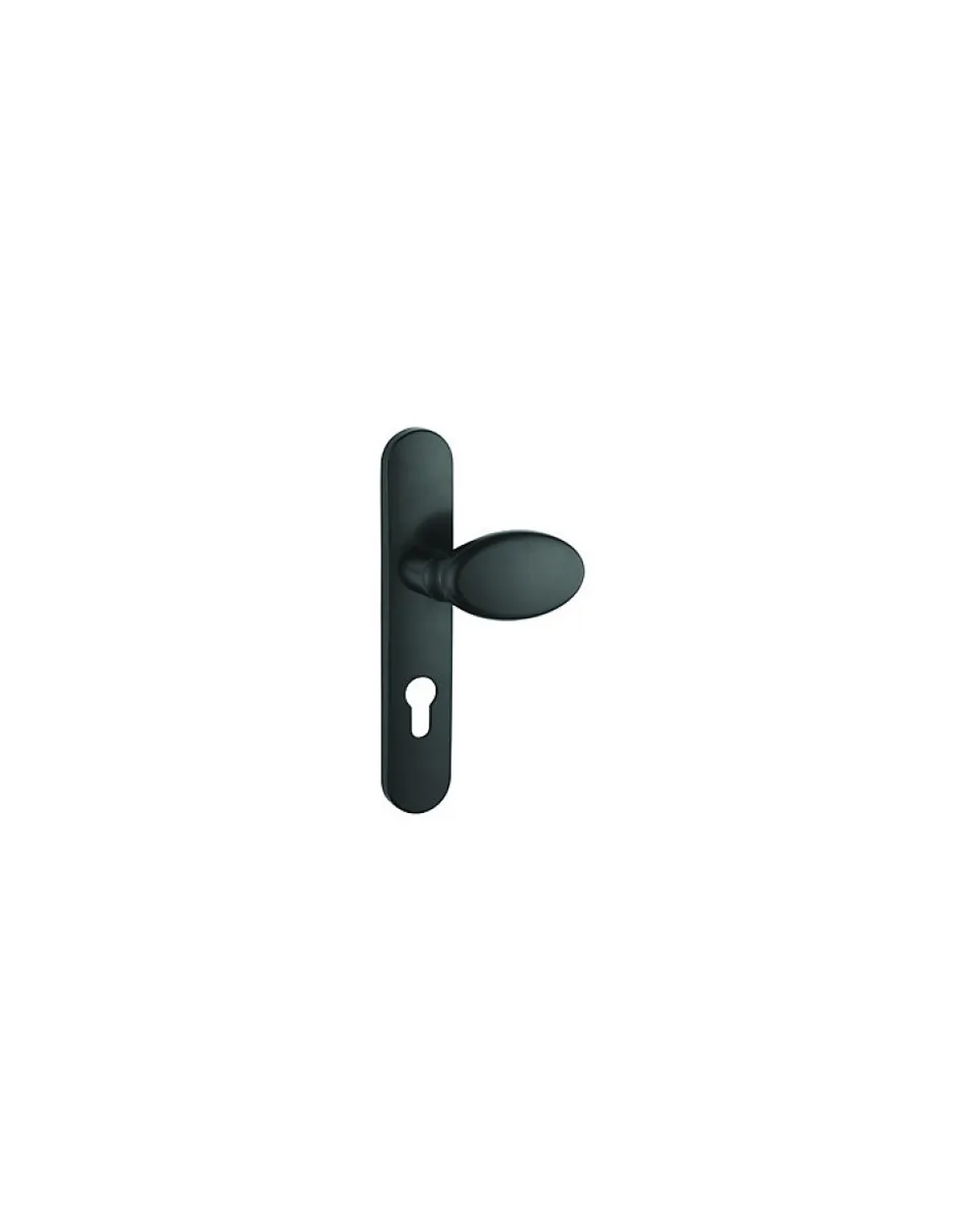 Ensemble de poignées pour porte palière Sultane trou de cylindre, carré 7mm, entr'axes 195mm, anthracite - THIRARD