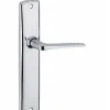 Ensemble de poignées pour porte intérieure Demeter sans trou, entr'axes 195mm, chromé - SP