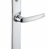 Ensemble de poignées pour porte intérieure Abbeville sans trou, carré 7mm, entr'axes 165mm, chromé - THIRARD