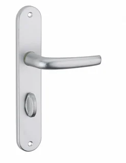 Ensemble de poignées pour porte intérieure Maia à condamnation, carré 7mm, entr'axes 195mm, argent - THIRARD
