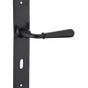 Ensemble de poignées pour porte de chambre Charon trou de clé, carré 7mm, entr'axes 195mm, acier patiné - THIRARD