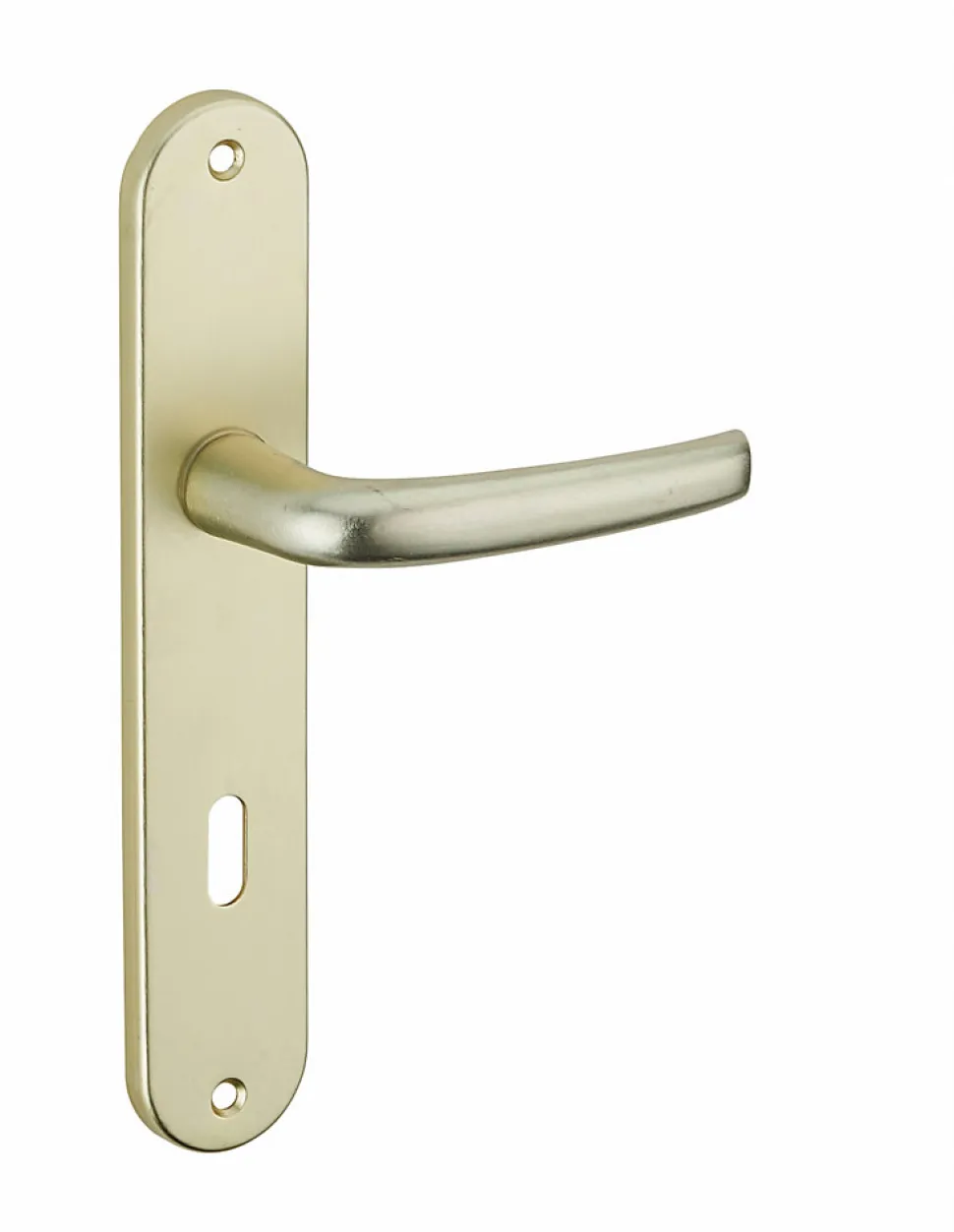 Ensemble de poignées pour porte intérieure Maia trou de clé, carré 7mm, entr'axes 195mm, couleur F2 - THIRARD