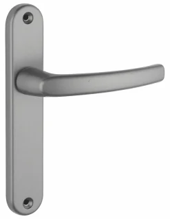 Ensemble de poignées pour porte intérieure Sultane sans trou, carré 7mm, entr'axes 165mm, argent - THIRARD