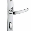 Ensemble de poignées pour porte intérieure Abbeville à condamnation clé, carré 7mm, entr'axes 165mm, chromé - THIRARD