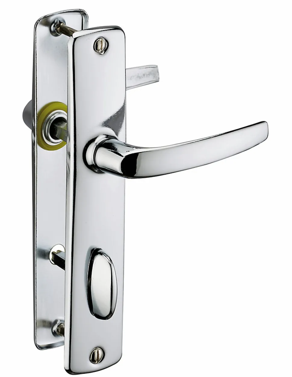 Ensemble de poignées pour porte intérieure Abbeville à condamnation clé, carré 7mm, entr'axes 165mm, chromé - THIRARD