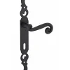 Ensemble de poignées pour porte intérieure Coq trou de clé, carré 7mm, entr'axes 195mm, laqué noir - THIRARD