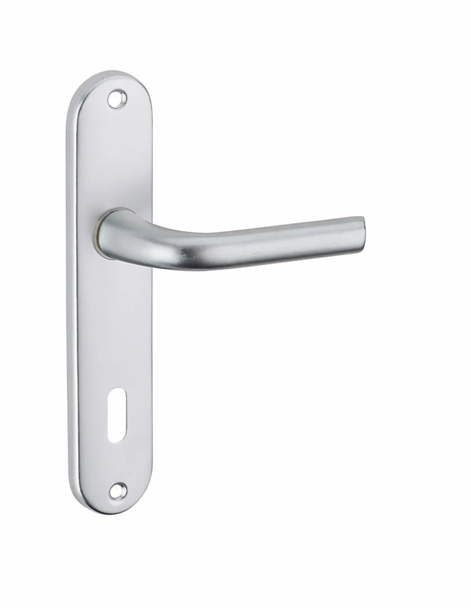 Ensemble de poignées pour porte intérieure Leto trou de clé, carré 7mm, entr'axes 165mm, argent - THIRARD