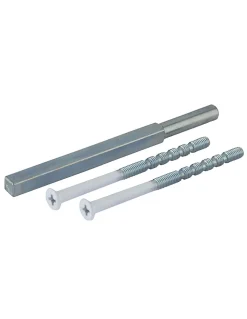 Ensemble de poignées pour porte d'entrée palière Sultane trou de cylindre, entr'axes 195mm, blanc - THIRARD