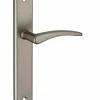 Ensemble de poignées pour porte intérieure Vesta sans trou, carré 7mm, entr'axes 195mm, nickelé satiné - THIRARD