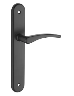 Ensemble de poignées pour porte intérieure Vesta sans trou, carré 7mm, entr'axes 195mm, noir - THIRARD