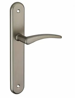 Ensemble de poignées pour porte intérieure Vesta sans trou, carré 7mm, entr'axes 195mm, noir - THIRARD