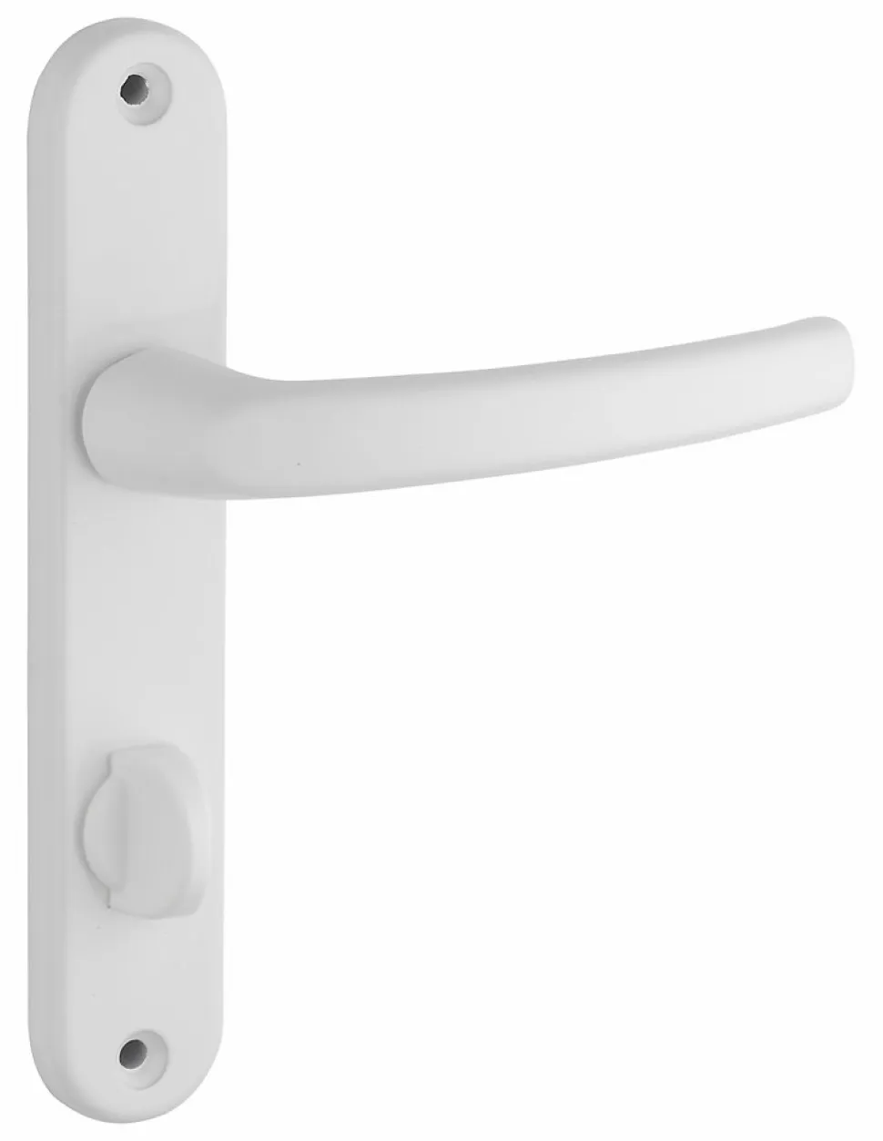 Ensemble de poignées pour salle de bain/toilette Sultane à condamnation, carré 7mm, entr'axes 165mm, blanc - THIRARD