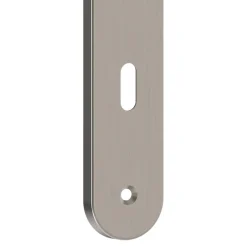 Ensemble poignée sur plaque rond GoodHome Esles aluminium L.243 x l.40mm entraxe 195mm