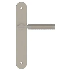 Ensemble poignée sur plaque rond gris chromé L.133 x l.40mm GoodHome