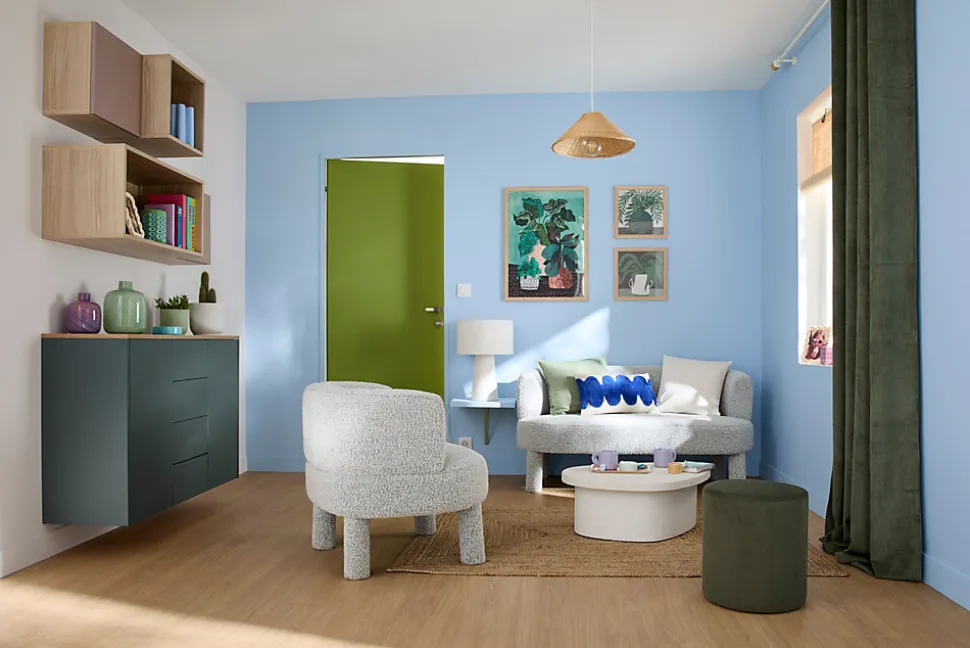 Ensemble poignée sur rosace rond à visser GoodHome Minzh effet nickel satin gris Ø50mm