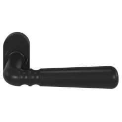 Ensemble poignée sur rosace à visser GoodHome Kilhog noir Ø63mm