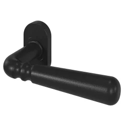 Ensemble poignée sur rosace à visser GoodHome Kilhog noir Ø63mm