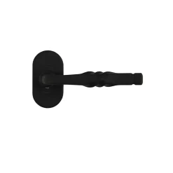 Ensemble poignée sur rosace à visser Bovel noir Ø63mm