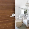 Ensemble poignée sur rosace rond à pousser Colan aluminium blanc Ø52mm