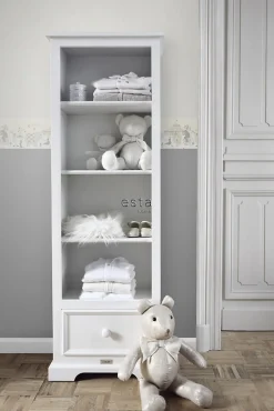 ESTAhome frise papier peint l'univers du cirque gris clair, beige et blanc brillant - 500 x 26.5 cm - 178703