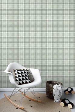 ESTAhome papier peint à carreaux vert menthe - 53 cm x 10.05 m - 138952