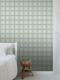 ESTAhome papier peint à carreaux vert menthe - 53 cm x 10.05 m - 138952