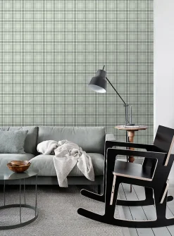 ESTAhome papier peint à carreaux vert menthe - 53 cm x 10.05 m - 138952
