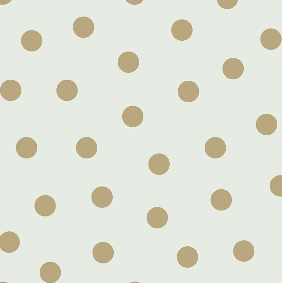 ESTAhome papier peint à motif de petits points blanc cassé et or - 53 cm x 10.05 m - 139243