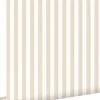ESTAhome papier peint à rayures beige et blanc - 53 cm x 10.05 m - 130949