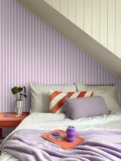ESTAhome papier peint à rayures violet - 53 cm x 10.05 m - 130954