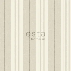 ESTAhome papier peint à rayures marron - 53 cm x 10.05 m - 127622