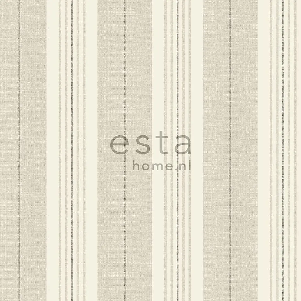 ESTAhome papier peint à rayures marron - 53 cm x 10.05 m - 127622