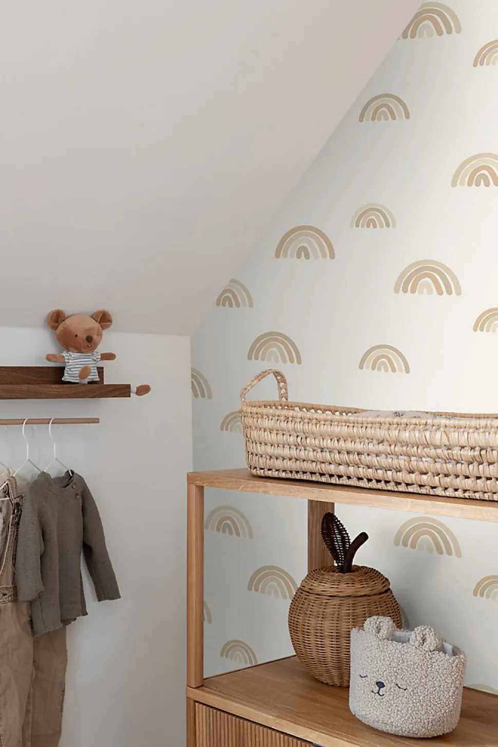 ESTAhome papier peint arcs en ciel beige - 53 cm x 10.05 m - 139685
