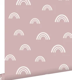 ESTAhome papier peint arcs en ciel vieux rose - 53 cm x 10.05 m - 139437