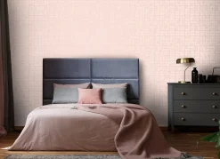 ESTAhome papier peint art déco rose clair et or - 53 cm x 10.05 m - 139207