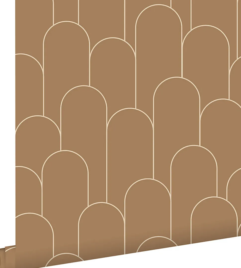 ESTAhome papier peint art déco terracotta - 50 x 900 cm - 139654