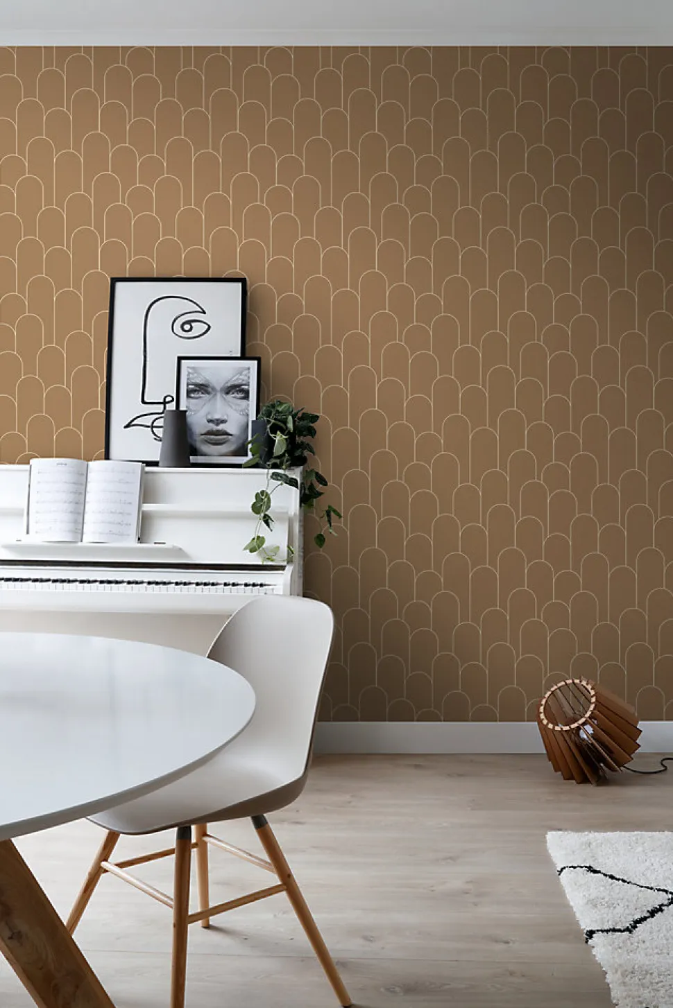 ESTAhome papier peint art déco terracotta - 50 x 900 cm - 139654