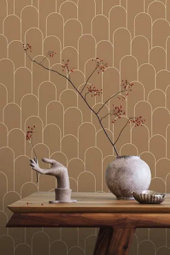 ESTAhome papier peint art déco terracotta - 50 x 900 cm - 139654