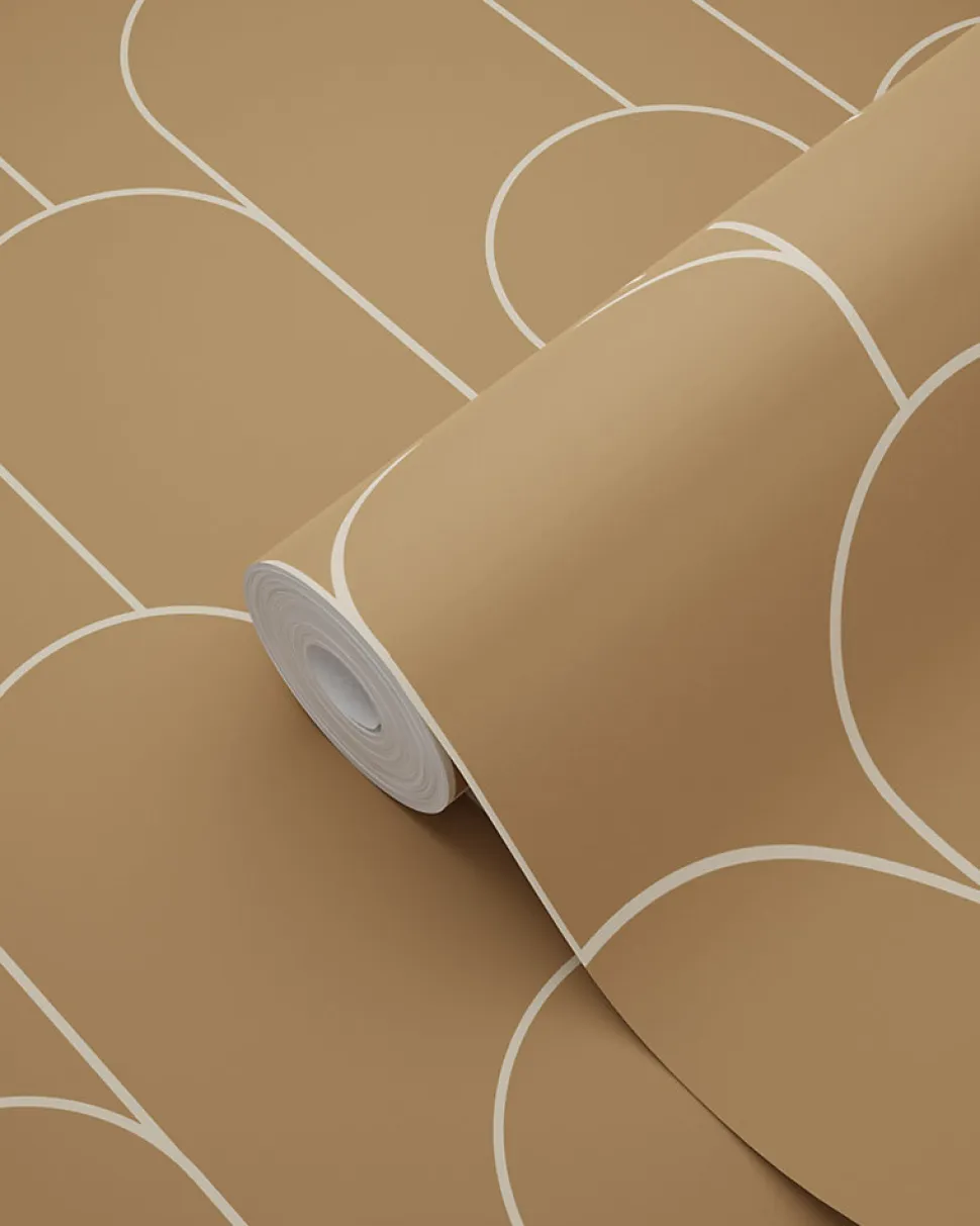 ESTAhome papier peint art déco terracotta - 50 x 900 cm - 139654