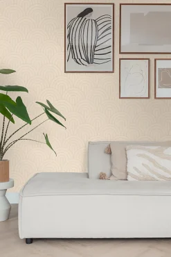 ESTAhome papier peint art déco beige - 50 x 900 cm - 139777
