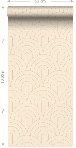 ESTAhome papier peint art déco beige - 50 x 900 cm - 139777