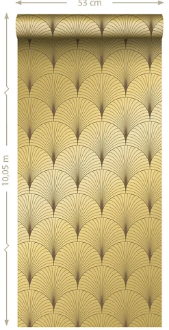ESTAhome papier peint art déco or - 53 cm x 10.05 m - 139782