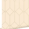 ESTAhome papier peint art déco or et beige - 53 cm x 10.05 m - 139747