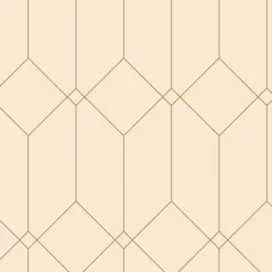 ESTAhome papier peint art déco or et beige - 53 cm x 10.05 m - 139747