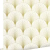 ESTAhome papier peint art déco blanc et or - 53 cm x 10.05 m - 139456